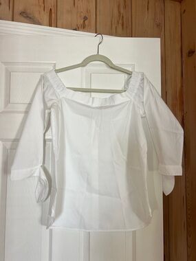 Classic White Off-Shoulder Women’s Top